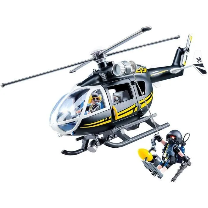 PLAYMOBIL - City Action - Hélicoptère et policiers d'élite - 48 pièces - Mixte - A partir de 5 ans-2