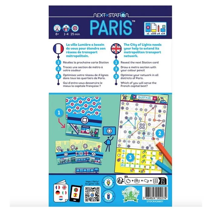 Jeu de société - BLUE ORANGE - NEXT STATION PARIS - Multicolore - Optimisation des ponts - Visite de monuments-1
