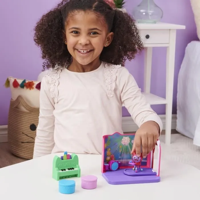 Gabby et la Maison Magique - Playset Deluxe La Salle de Musique de DJ Miaou - 1 figurine + accessoires-3