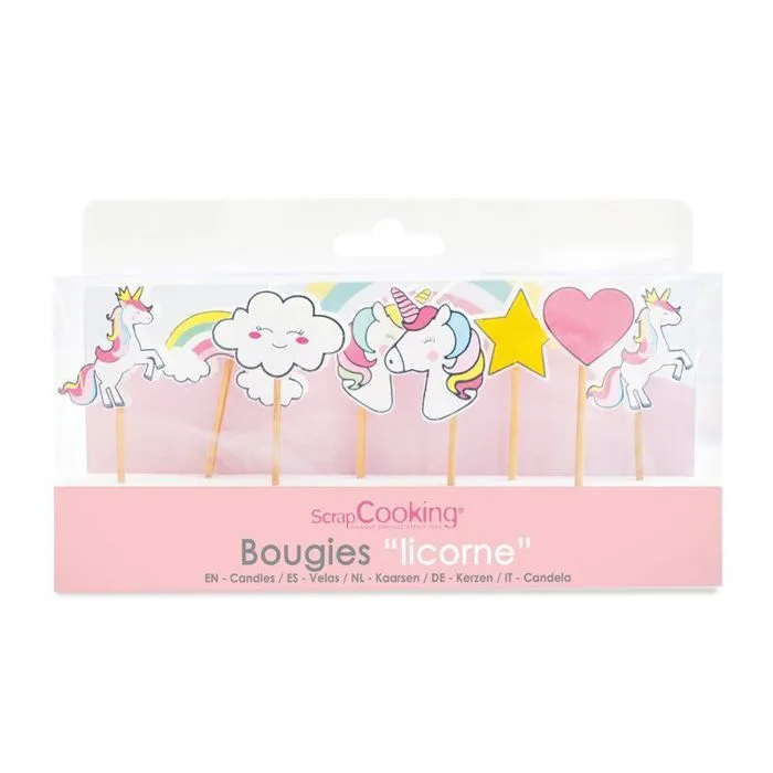 8 bougies licorne-0