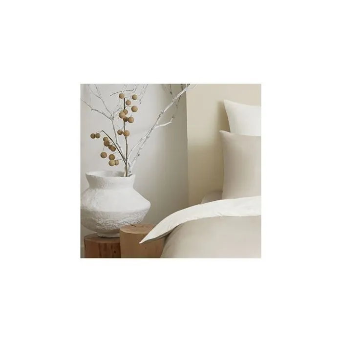 Pack complet 4 pièces Lin/Blanc réversible housse de couette pour lit 90 x 190 cm-2