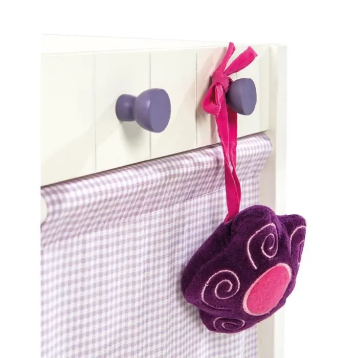 ROBA - Table à langer pour Poupée 2 en 1 Fienchen + Matelas - Blanc / Rose-2
