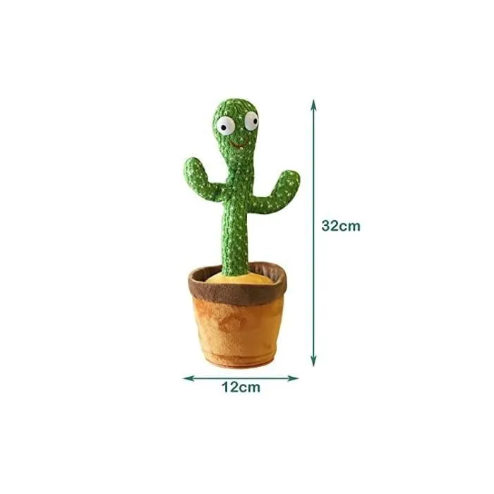 Peluche Cactus Chantant et Dansant KAWAII - 120 Chansons - Accessoire de Maison et Cadeau pour Enfants-1