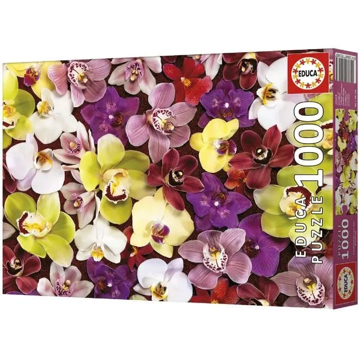 Puzzle 1000 pièces - COLLAGE ORCHIDÉES - EDUCA - Nature morte et objets - Mixte - Espagne-3