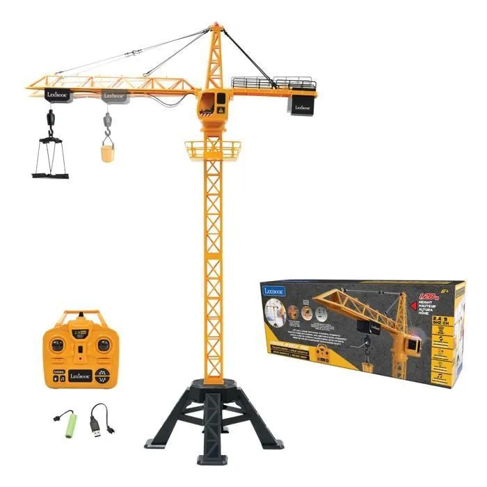 Crosslander® Pro Grue Géante - Dominez le chantier avec cette imposante grue télécommandée, dotée de sons et d'effets lumineux !-0