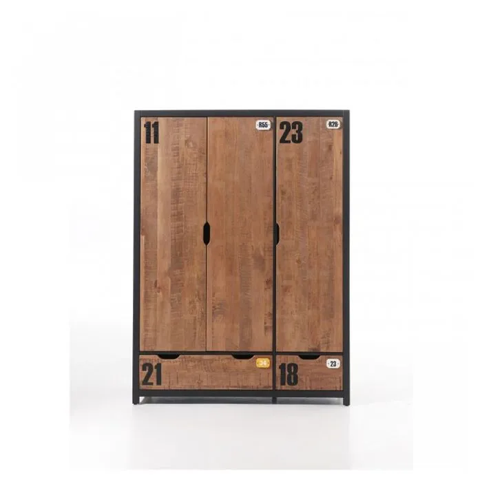 Ensemble de meubles - Alex - Lit gigogne - Armoire spacieuse - Bureau pratique - Multicolore-5