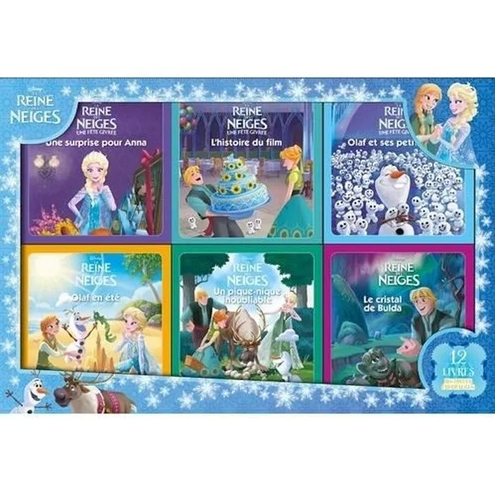Coffret La Reine des Neiges - Disney - 6 histoires - 6 coloriages - 12 pages-0