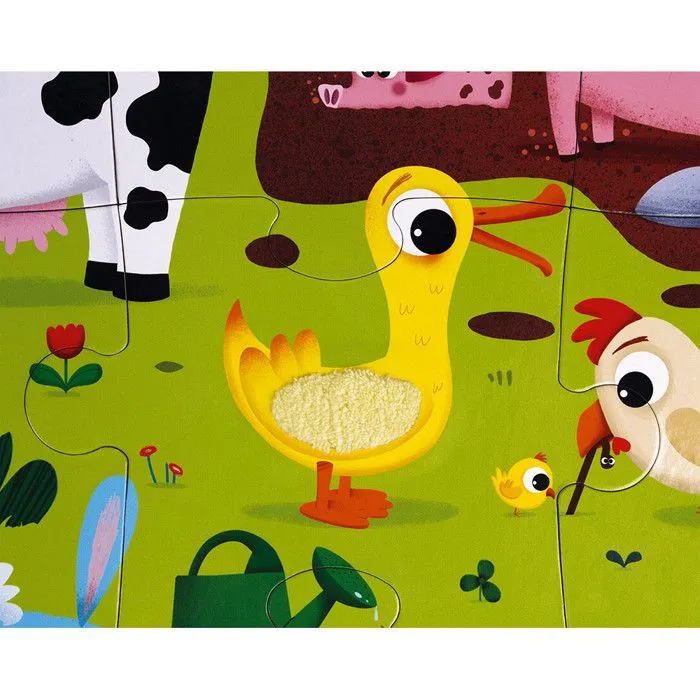 Puzzle Tactile Ferme JANOD - 20 pcs - Dès 2 Ans-4