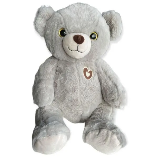 Bebeboutik Peluche Nounours gris Gris clair 28cm Toucher agreable et tout doux 100 polyester