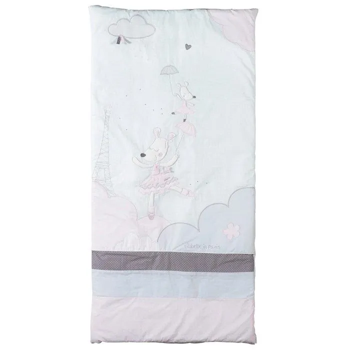 Edredon bébé - SAUTHON - Lilibelle - Blanc et gris - 60x120 cm - Coton et polyester-1
