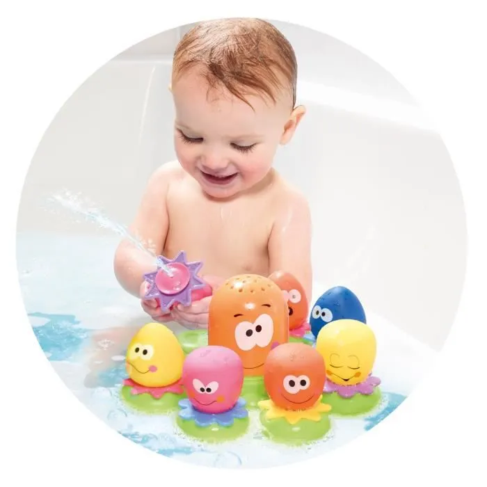 Jouet de bain TOMY - Poulpy et Compagnie - Maman Pieuvre et 8 Bébé Pieuvres - Mixte - A partir de 12 mois-1