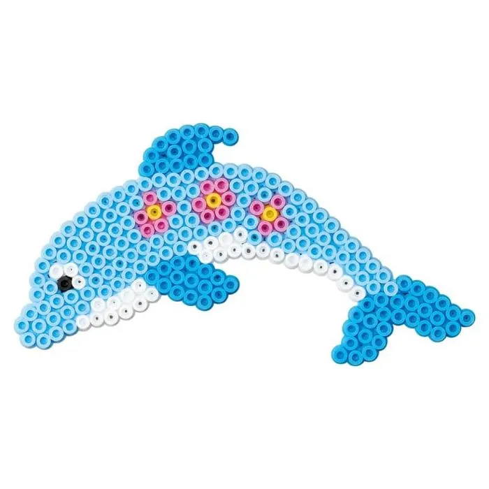Perles à repasser - HAMA - Midi Mer - Dauphin et Sirène - 1.100 perles - 5,0 mm-1