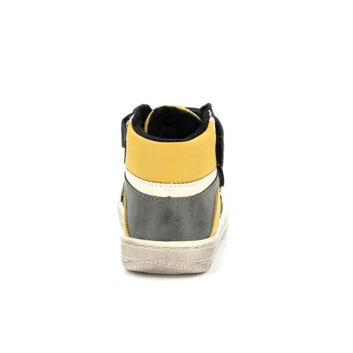 KICKERS Baskets hautes Lohan Bleu rouge-2