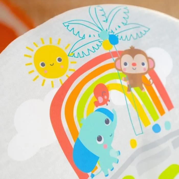 BRIGHT STARTS Transat bébé Animaux, Vibrations apaisantes, Arche d'éveil avec jouets interactifs-6