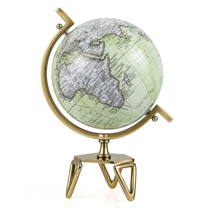 Globe Terrestre COSTWAY Décoratif de Style Vintage Couleur Doré en Métal & PVC, Cadeau Idéal - L-0