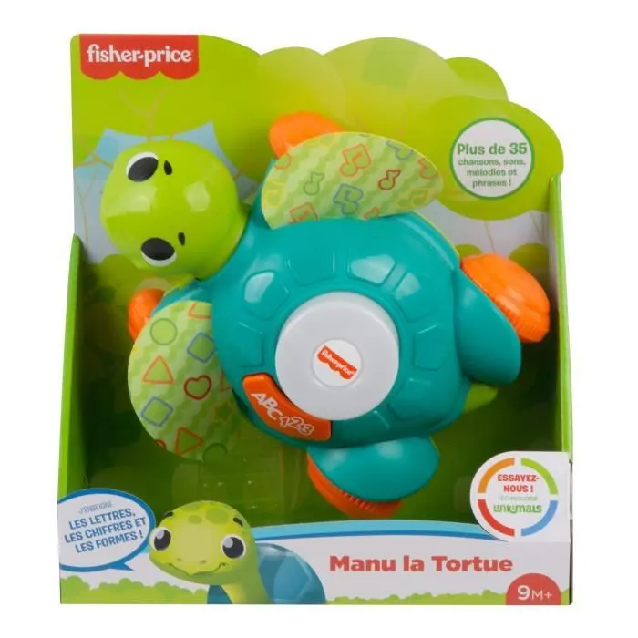 Jouet d'éveil Fisher-Price Linkimals Manu la tortue pour bébé dès 9 mois-4