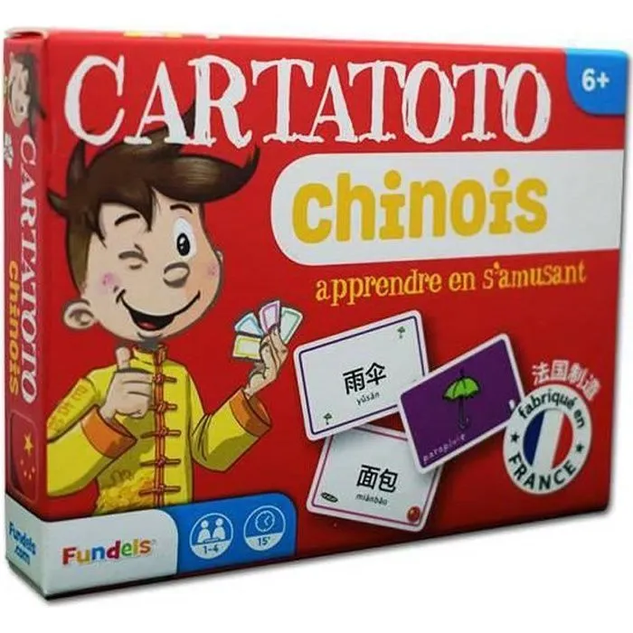 Cartatoto Chinois - jeu de 110 cartes cartonnées plastifiées-0