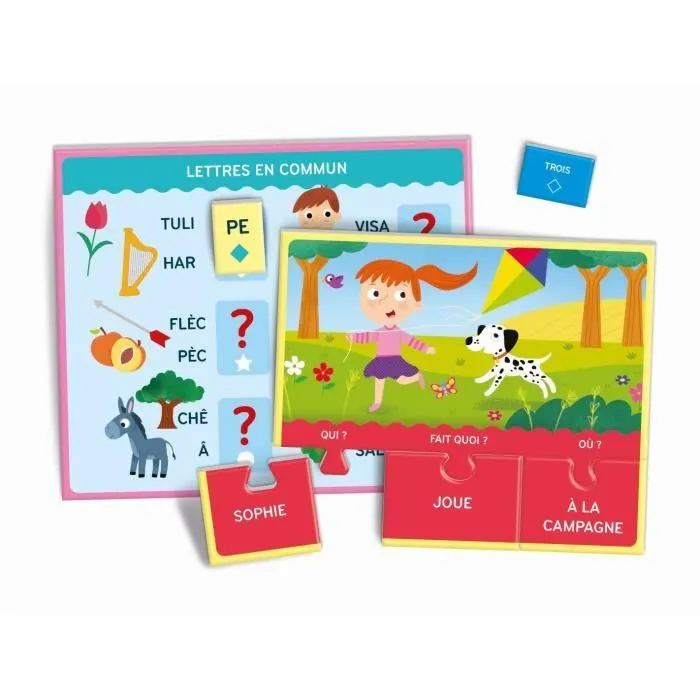 Clementoni - Coffret Jeux de lecture - Jeux d'association et de reconnaissance - Dés 4 ans-1