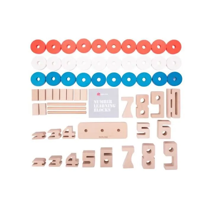 Jeu d'empilement éducatif - Dorjee - D3.403 - 62 pièces - Montessori - À partir de 3 ans-2