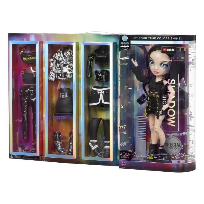 Rainbow High - Shadow High - Ainsley Slater - Poupée mannequin 27cm avec 3 tenues et accessoires - de 6 à 12 ans-0