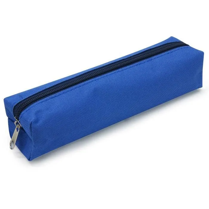 Trousse à crayons - WAYTEX - 931273B - Textile souple - Fermeture zippée - Bleu uni-0