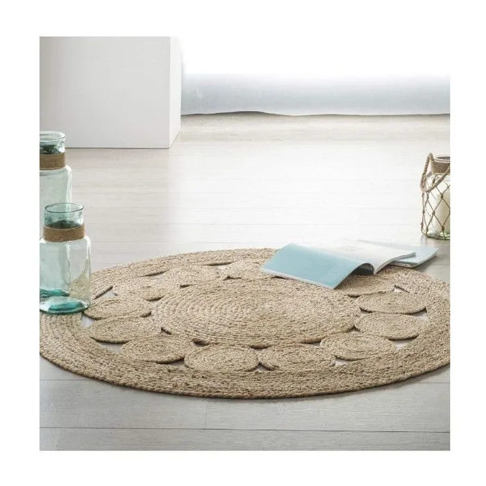 Tapis rond jute ajouré diamètre 80 cm Atmosphera-4