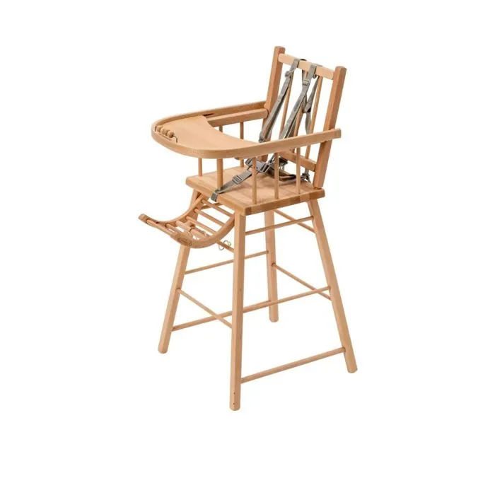 Combelle - 131701 - Chaise haute André fixe Vernis Naturel-0