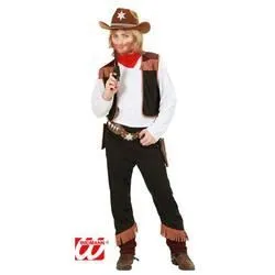 Déguisement Texas Cow Boy 8/10 ans - WIDMANN - Chemise, Veste, Pantalon et Bandana - Garçon-0