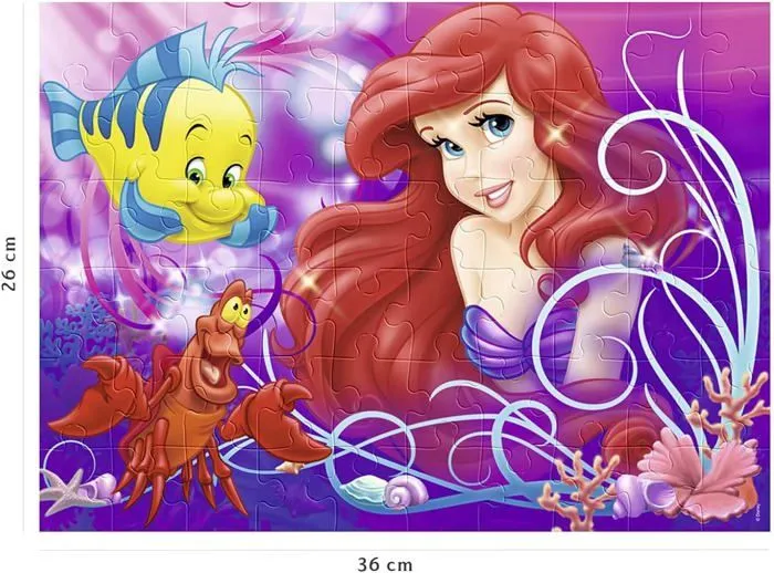Puzzle enfant Disney Princesses - Jolie petite sirène Ariel - Nathan - 60 pièces + trieur - A partir de 6 ans-3