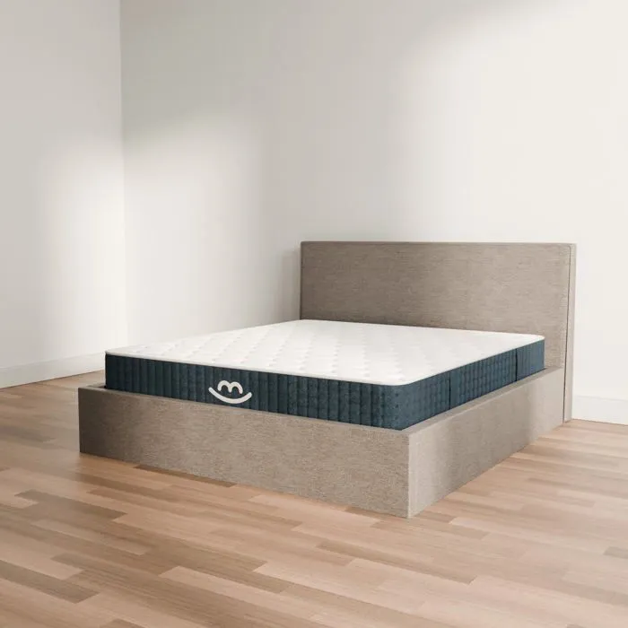 Ensemble lit coffre et matelas à mémoire de forme Jade - 26cm - Anthracite / 140x190cm / Avec-1