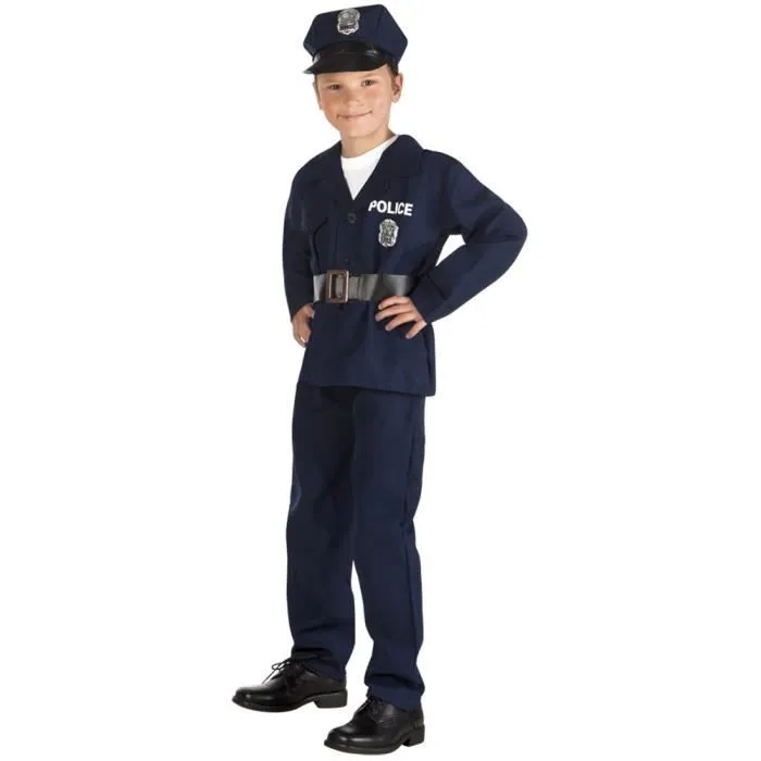 Déguisement Petit Policier - Enfant - 4/6 ans (102 à 114 cm) Coloris Unique-0