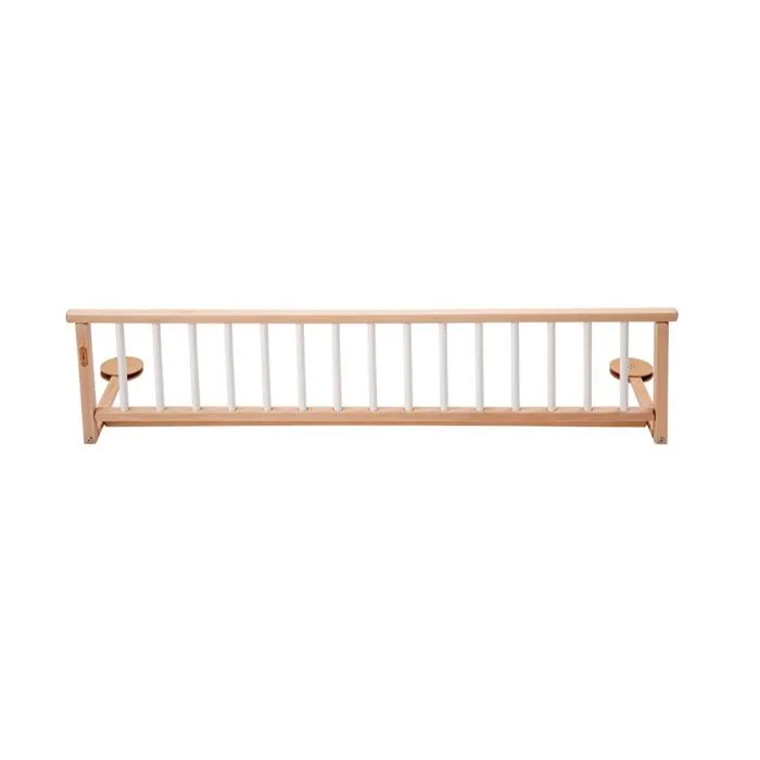 Barrière de lit enfant en bois Combelle - Bicolore blanc - 127x35 cm-1