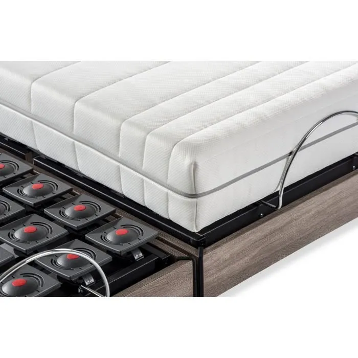 Ensemble matelas + sommiers relaxation électrique - 2x90x200 cm - Matelas ressorts ensachés - ERGO 9 Dreamzone - DEKO DREAM-2