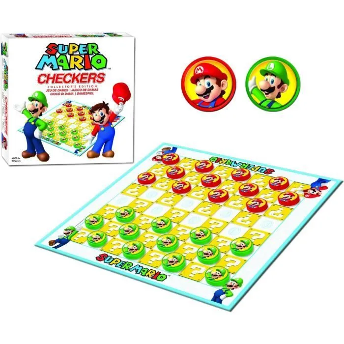Super Mario Checkers - Jeu de société - GOLIATH - Dès 6 ans-1