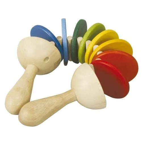Jeu en bois - PLAN TOYS - Claquette - Mixte - 18 mois - Rouge-0