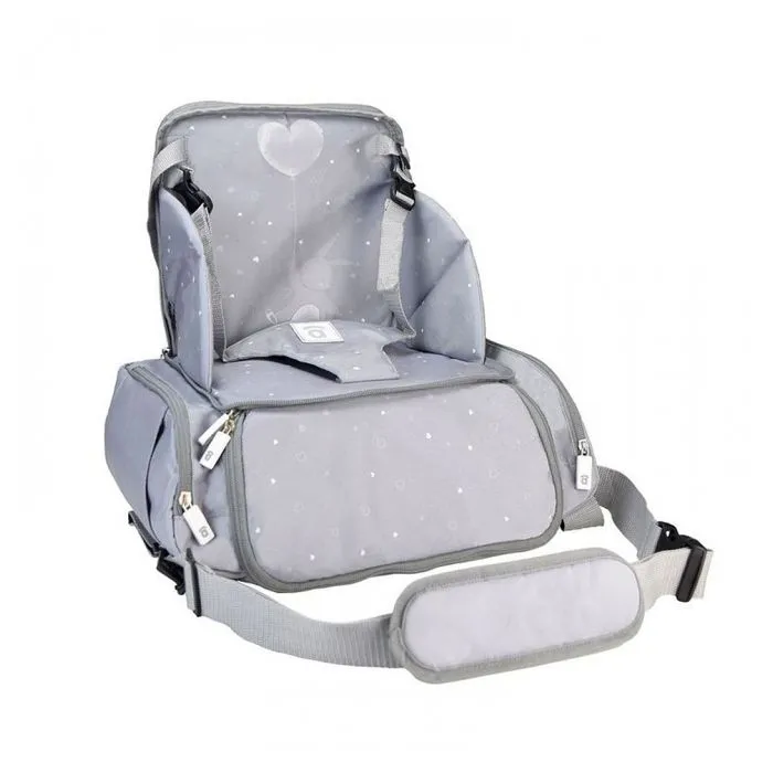 Sac Rehausseur et Poussette - Go Anywhere - Sushi Gris - Harnais 3 Points - Poches de Rangement-0