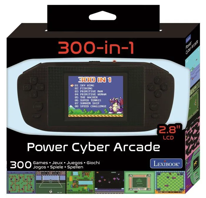 Console portable Compact Power Cyber Arcade® - écran 2.8'' 300 jeux-0