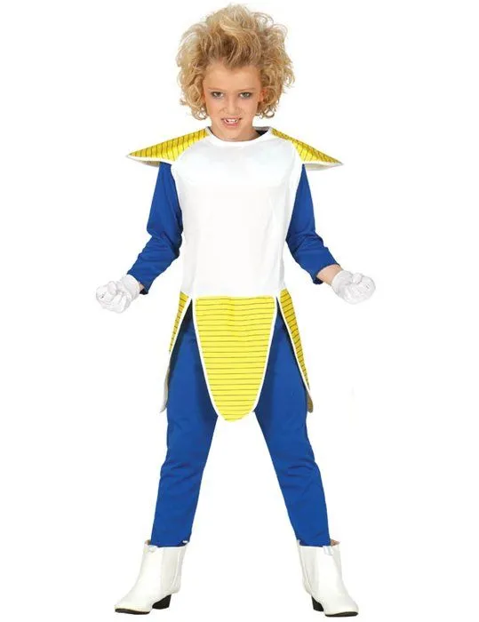 Déguisement Manga Samouraï Espace Garçon 10/12 ans - Bleu - Polyester - Enfant - Garçon-0