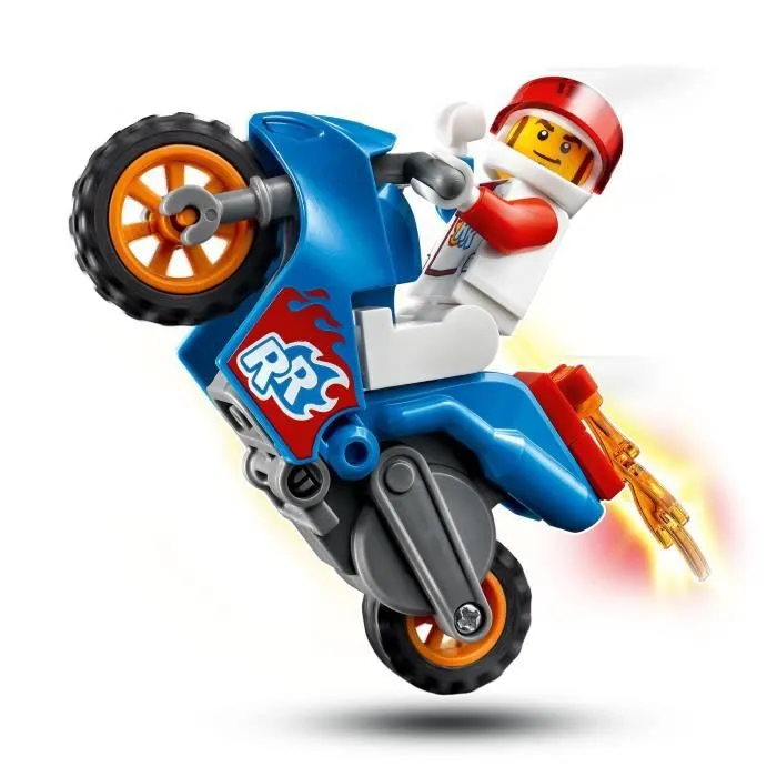 LEGO® 60298 City Stuntz La Moto de Cascade Fusée, Moto à Rétrofriction Jouet pour Enfant dès 5 ans avec Figurine Rocket Racer-3