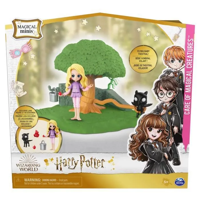 Playset Cours de Soins aux Créatures Magiques - Harry Potter - Figurine Luna et Accessoires - Wizard World-1