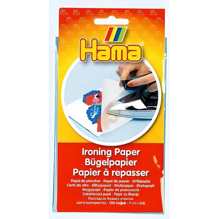 Perles à repasser HAMA - Papier à Repasser pour Perles Midi - Multicolore - A partir de 5 ans-0