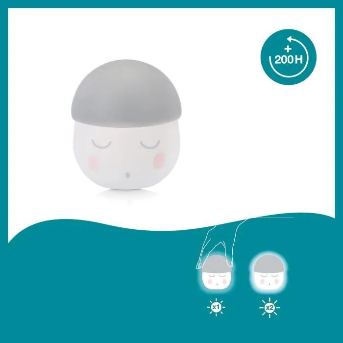 Babymoov Veilleuse LED à capteur Squeezy Gris et blanc-2
