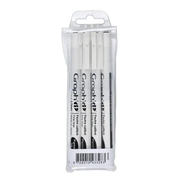 Pochette de 4 Fine liners Noir de Graph'It-0
