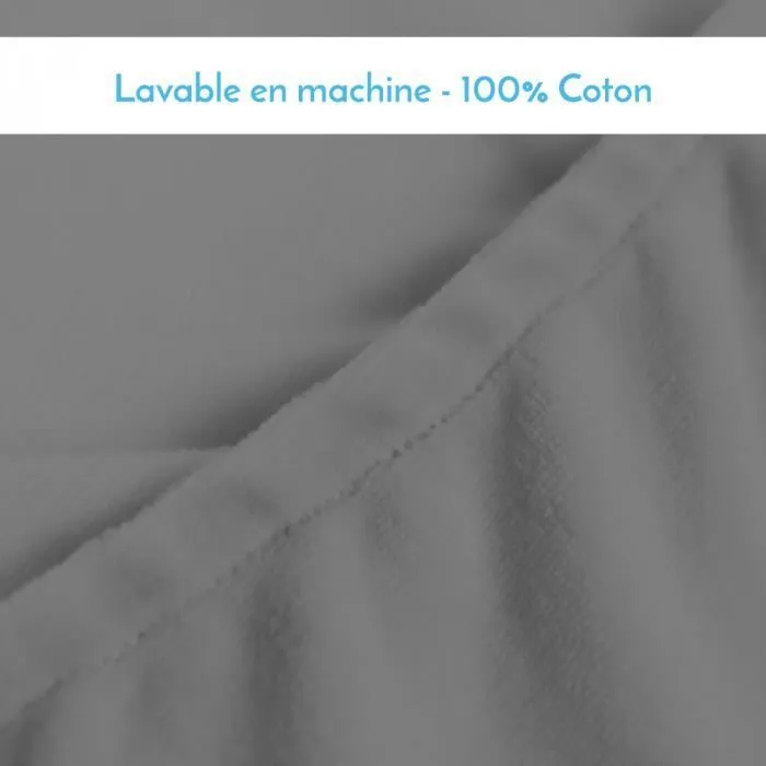 Lot de 2 draps housse 100% coton pour plan incliné - Gris - Monsieur Bébé-3