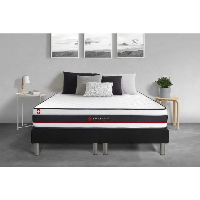 Ensemble matelas + sommier - SOMNESS - FORM - Très ferme - Tonique - Ferme-0