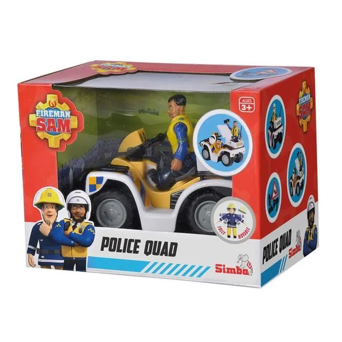 SAM LE POMPIER Quad Police + 1 Figurine - SMOBY-3