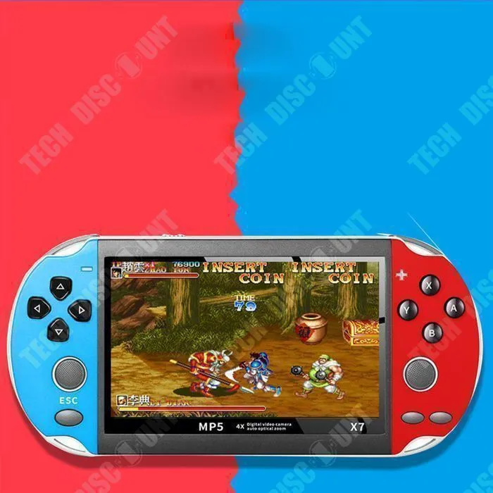 Console de jeu portable - TECH DISCOUNT - X7 - Écran 4,3 pouces - Double joystick - 200 jeux intégrés-2