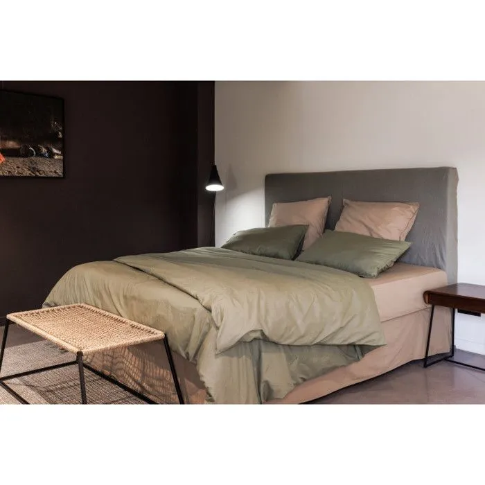 Housse de couette "Manoir" percale pur coton peigné longues fibres 80 fils/cm² Vent du sud - Neige - Housse de couette 140 x 200 cm-1