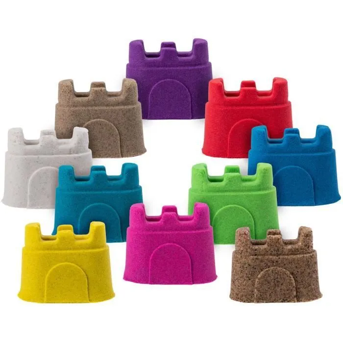 Jeu de sable cinétique avec moules - KINETIC SAND - 10 couleurs - pour enfant à partir de 3 ans-2