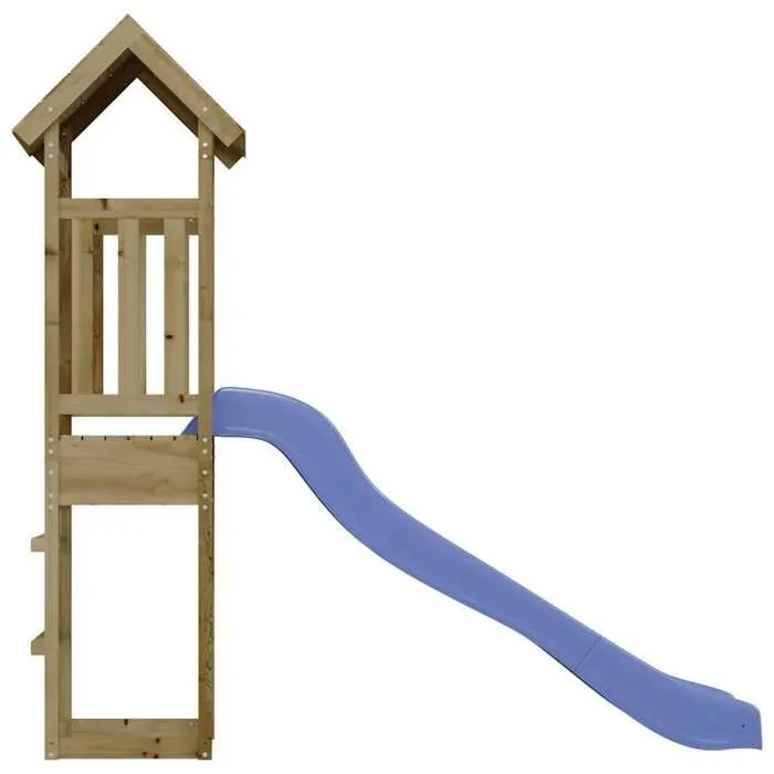vidaXL Aire de Jeux d'Extérieur, Ensemble de Jeu avec Escalade et Toboggan Ondulé, Tour de Jeu de Jardin pour Enfant, Bois 3155809-5